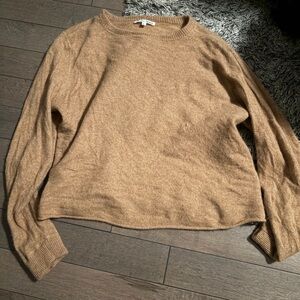 Reformation Jeans Cashmere Crew in camel color Large